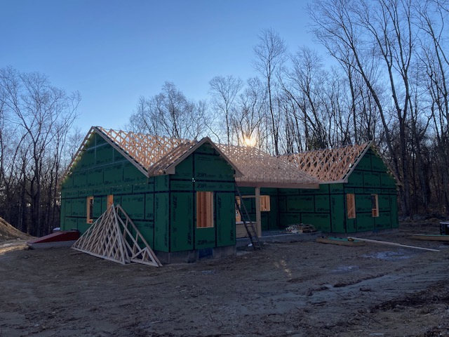 Back Elevation Installed trusses.  